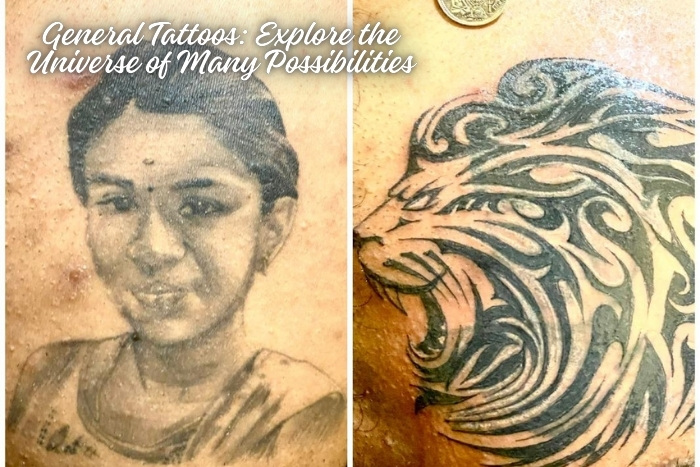 General tattoos by Yaara Tattoos in Coimbatore, showcasing a detailed portrait and a bold lion design. Our skilled artists specialize in creating personalized tattoo designs to suit every style. Visit Yaara Tattoos in Coimbatore to explore endless tattoo possibilities